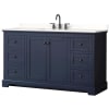 Dark Blue / White Quartz Top / Matte Black Hardware