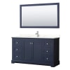 Dark Blue / Giotto Quartz Top / Polished Chrome Hardware