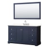 Dark Blue / White Quartz Top / Polished Chrome Hardware