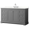 Dark Gray / Giotto Quartz Top / Polished Chrome Hardware