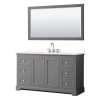 Dark Gray / White Quartz Top / Polished Chrome Hardware