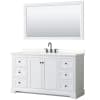 White / Giotto Quartz Top / Matte Black Hardware