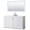 White / White Quartz Top / Matte Black Hardware