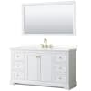 White / Giotto Quartz Top / Brushed Gold Hardware