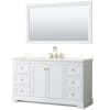 White / White Quartz Top / Brushed Gold Hardware