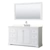 White / White Quartz Top / Polished Chrome Hardware