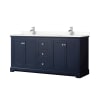 Dark Blue / Giotto Quartz Top / Polished Chrome Hardware