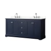 Dark Blue / Giotto Quartz Top / Polished Chrome Hardware