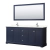 Dark Blue / Giotto Quartz Top / Polished Chrome Hardware