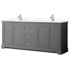 Dark Gray / Giotto Quartz Top / Polished Chrome Hardware