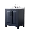 Dark Blue / White Quartz Top / Matte Black Hardware