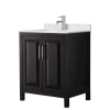 Dark Espresso / Giotto Quartz Top / Polished Chrome Hardware