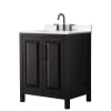 Dark Espresso / White Quartz Top / Matte Black Hardware