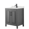 Dark Gray / Giotto Quartz Top / Matte Black Hardware