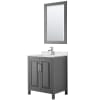 Dark Gray / Giotto Quartz Top / Polished Chrome Hardware