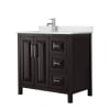 Dark Espresso / Giotto Quartz Top / Polished Chrome Hardware