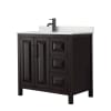 Dark Espresso / Giotto Quartz Top / Matte Black Hardware