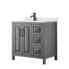 Dark Gray / Giotto Quartz Top / Matte Black Hardware