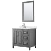 Dark Gray / Giotto Quartz Top / Polished Chrome Hardware