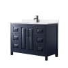 Dark Blue / White Quartz Top / Matte Black Hardware