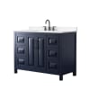 Dark Blue / White Quartz Top / Matte Black Hardware