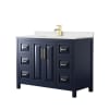 Dark Blue / Giotto Quartz Top / Brushed Gold Hardware