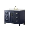 Dark Blue / Giotto Quartz Top / Brushed Gold Hardware