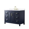 Dark Blue / White Quartz Top / Brushed Gold Hardware