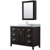 Dark Espresso / White Carrara Marble Top / Polished Chrome Hardware