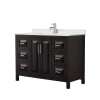 Dark Espresso / Giotto Quartz Top / Polished Chrome Hardware