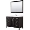 Dark Espresso / White Quartz Top / Polished Chrome Hardware