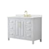 White / Giotto Quartz Top / Brushed Gold Hardware