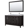 Dark Espresso / White Carrara Marble Top / Polished Chrome Hardware