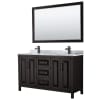 Dark Espresso / White Carrara Marble Top / Matte Black Hardware