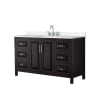 Dark Espresso / White Quartz Top / Polished Chrome Hardware