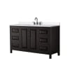 Dark Espresso / White Quartz Top / Matte Black Hardware