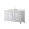 White / Giotto Quartz Top / Brushed Gold Hardware