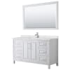 White / Giotto Quartz Top / Polished Chrome Hardware