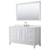 White / Giotto Quartz Top / Polished Chrome Hardware