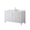 White / Giotto Quartz Top / Polished Chrome Hardware