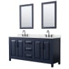 Dark Blue / Giotto Quartz Top / Matte Black Hardware