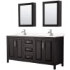 Dark Espresso / Carrara Cultured Marble Top / Polished Chrome Hardware