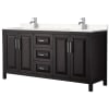 Dark Espresso / Carrara Cultured Marble Top / Polished Chrome Hardware