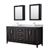 Dark Espresso / White Carrara Marble Top / Polished Chrome Hardware