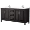 Dark Espresso / White Cultured Marble Top / Polished Chrome Hardware