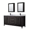 Dark Espresso / White Carrara Marble Top / Matte Black Hardware