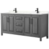 Dark Gray / Carrara Cultured Marble Top / Matte Black Hardware