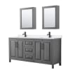 Dark Gray / White Quartz Top / Matte Black Hardware