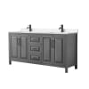 Dark Gray / White Quartz Top / Matte Black Hardware