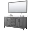 Dark Gray / White Quartz Top / Matte Black Hardware